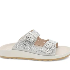 Fly Flot Dual Buckle Cushioned Sandals - Light Grey