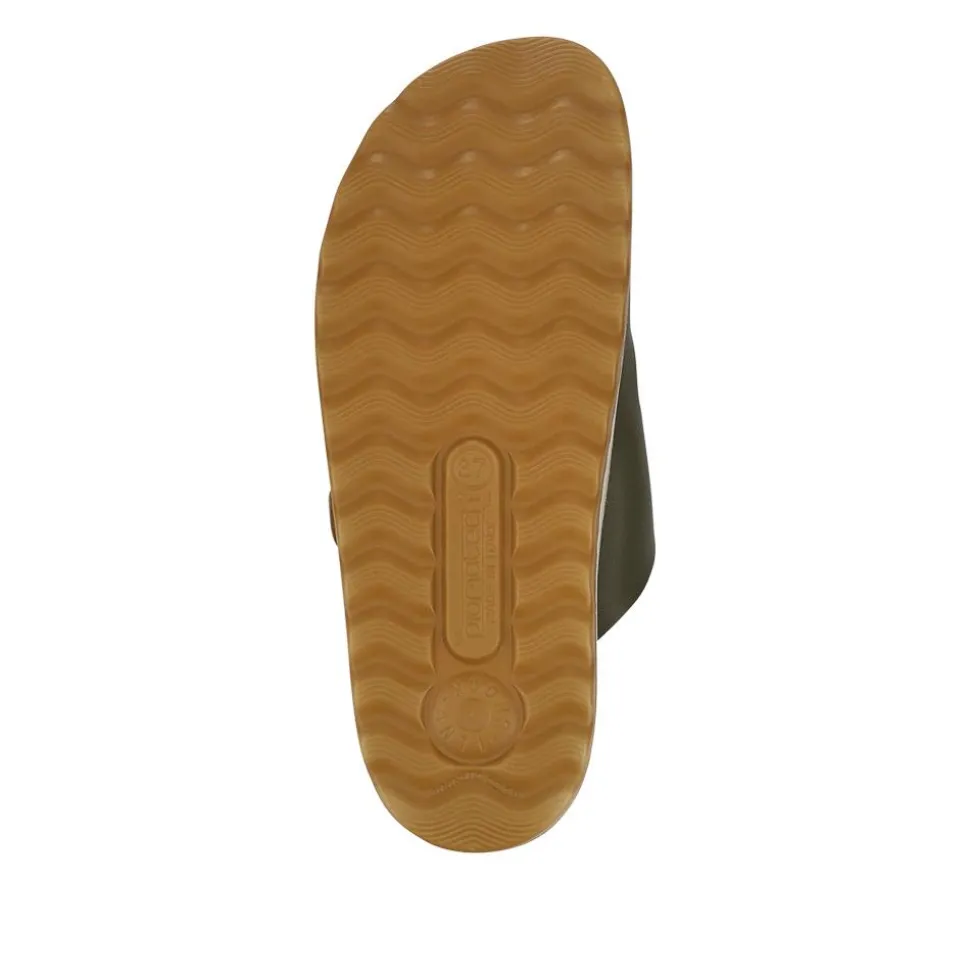 Fly Flot Dual-Strap Slip-On Sandals - Khaki