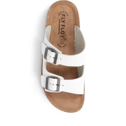 Fly Flot Dual-Strap Slip-On Sandals - White