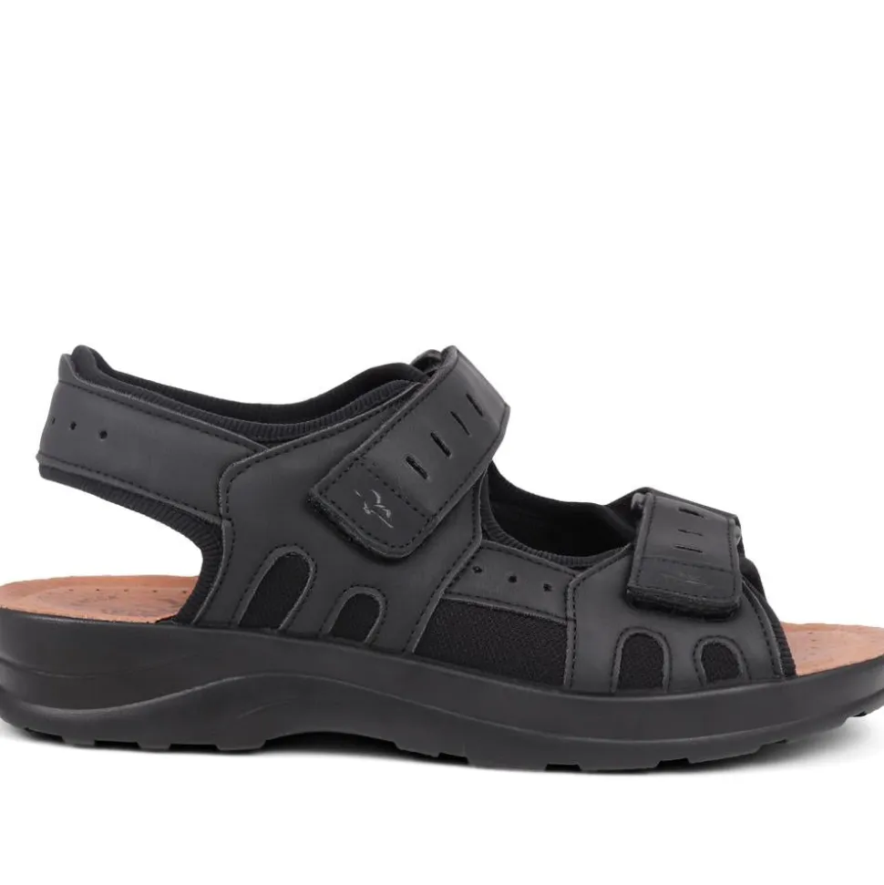 Fly Flot Dual Touch Fastening Sandals - Black