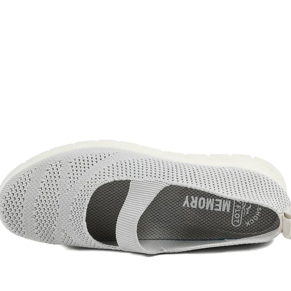 Fly Flot Elasticated Mary Janes - Light Grey