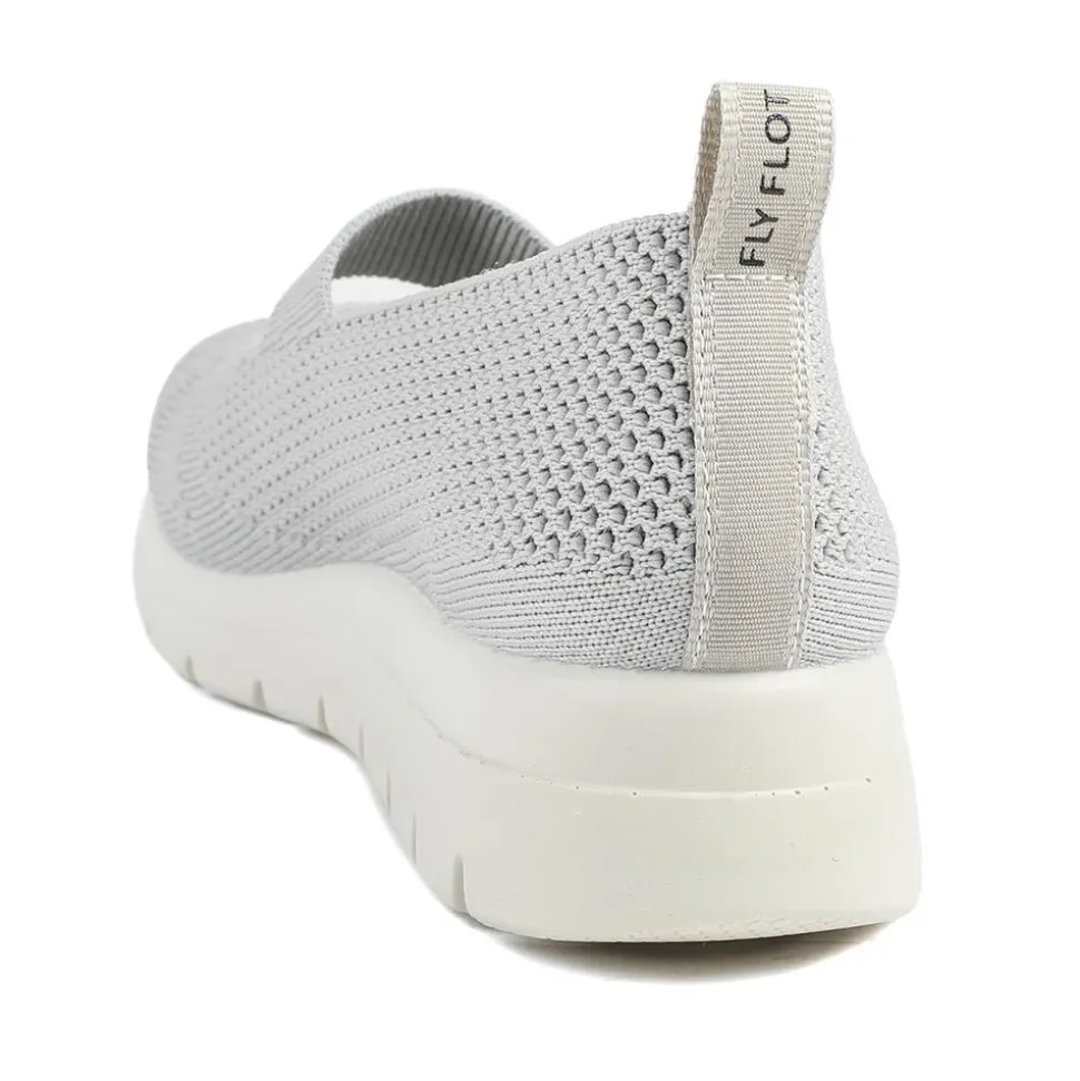 Fly Flot Elasticated Mary Janes - Light Grey