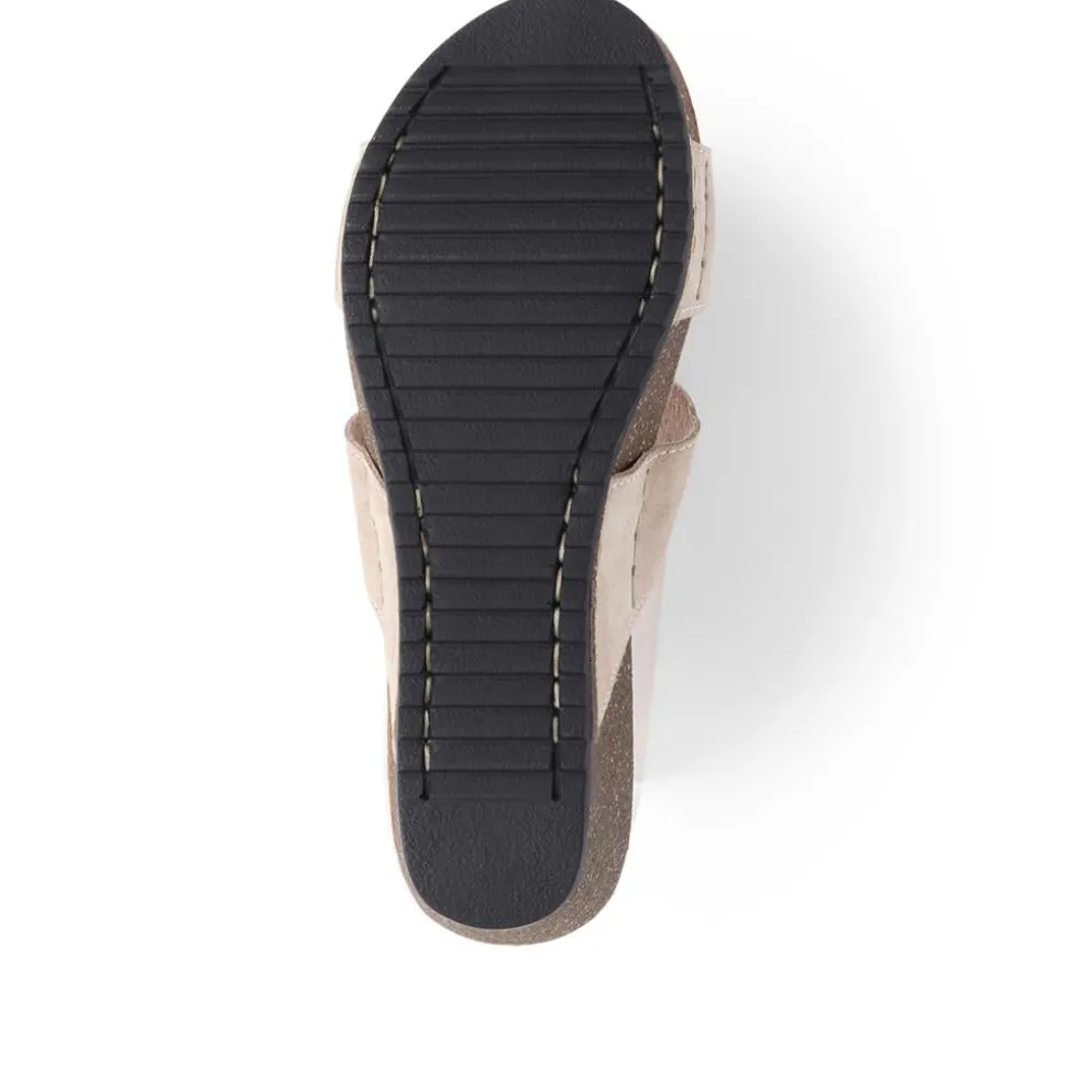 Fly Flot Embellished Wedge Sandals - Beige