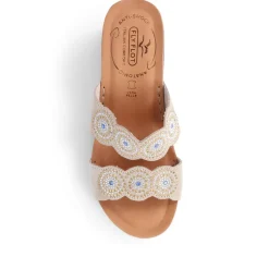 Fly Flot Embellished Wedge Sandals - Beige