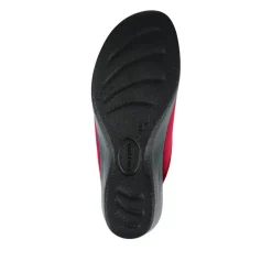 Fly Flot Engraved Self Moulding Mules - Burgundy