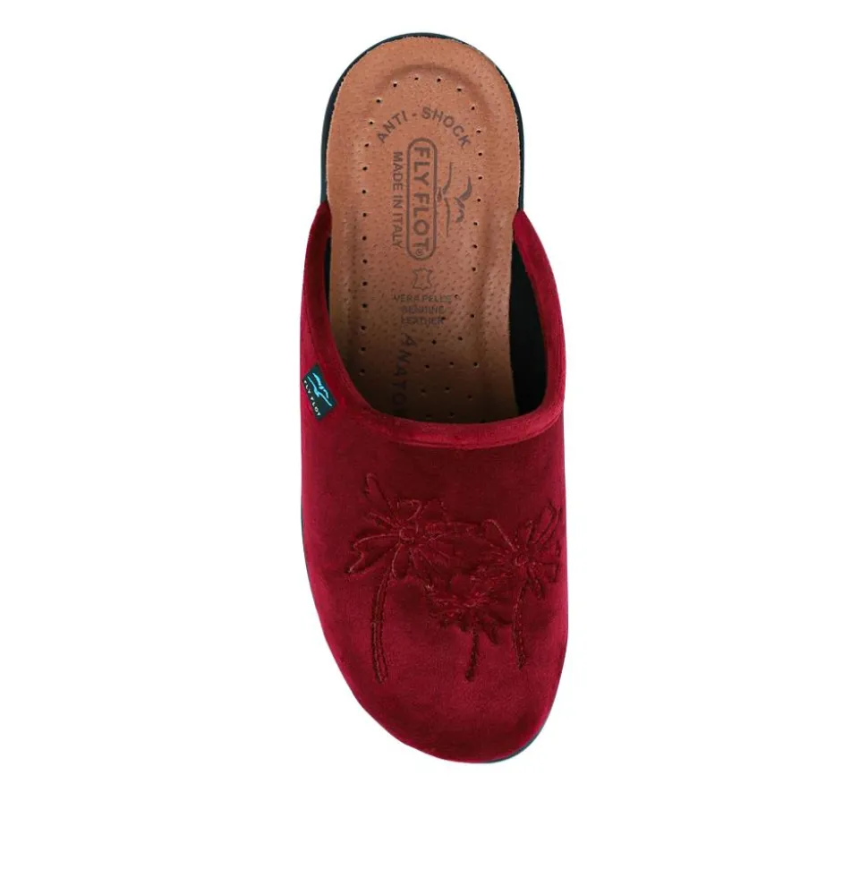 Fly Flot Engraved Self Moulding Mules - Burgundy