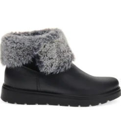 Fly Flot Faux Fur Ankle Boots - Black
