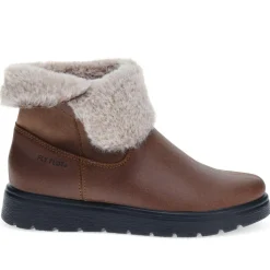 Fly Flot Faux Fur Ankle Boots - Brown