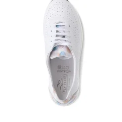 Fly Flot Lace Up Leather Trainers - White