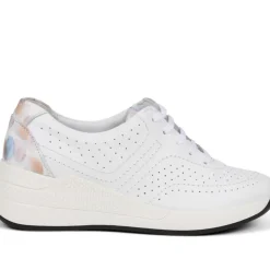 Fly Flot Lace Up Leather Trainers - White
