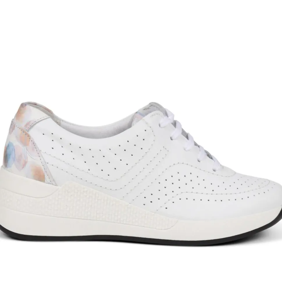 Fly Flot Lace Up Leather Trainers - White