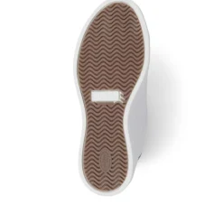 Fly Flot Lace Up Leather Trainers - White-Gold
