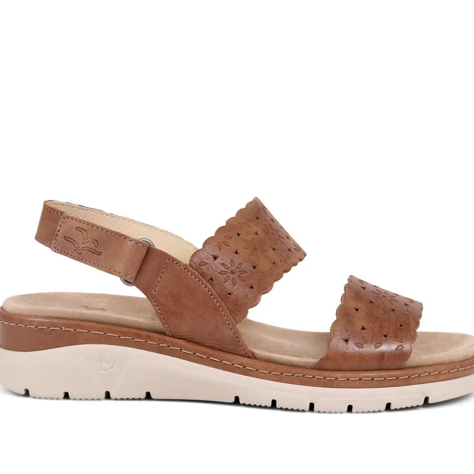 Fly Flot Leather Sandals - Tan
