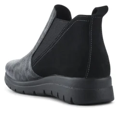Fly Flot Leather Slip On Boots - Black Leopard