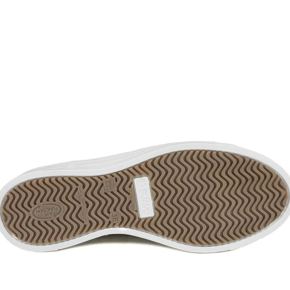 Fly Flot Leather Trainers with Functional Zip - White Multi