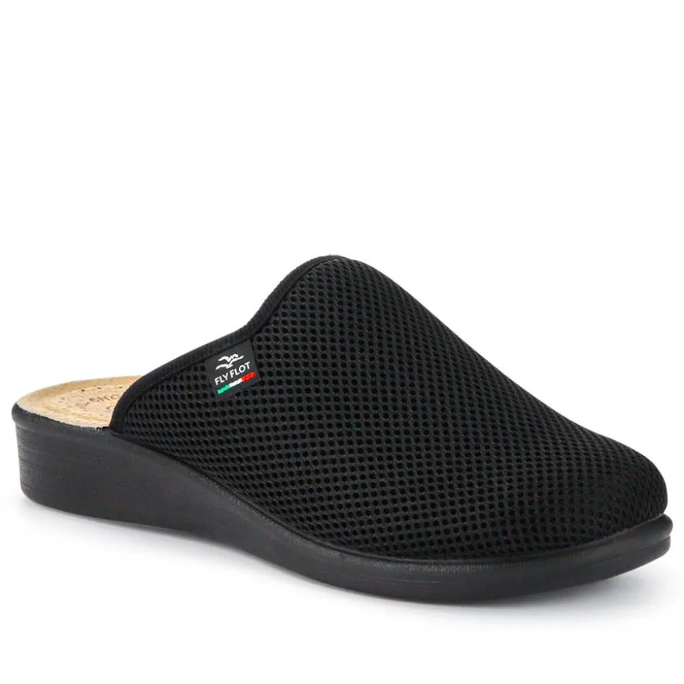 Fly Flot Lightweight Self Moulding Mules - Black