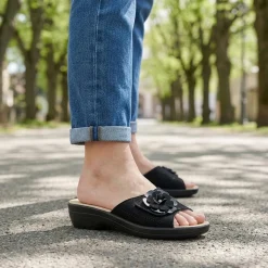 Fly Flot Mule Sandals - Black