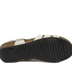 Fly Flot Patent Touch Fasten Sandals - Off White