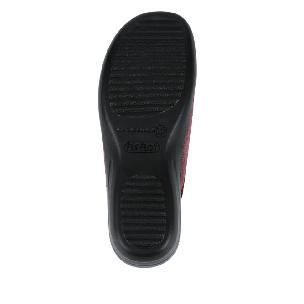 Fly Flot Self Moulding Velour Mules - Plum