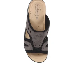 Fly Flot Slip On Mule Sandals - Dark Brown