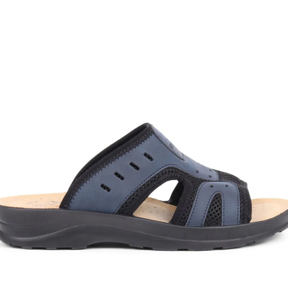 Fly Flot Slip On Mule Sandals - Navy