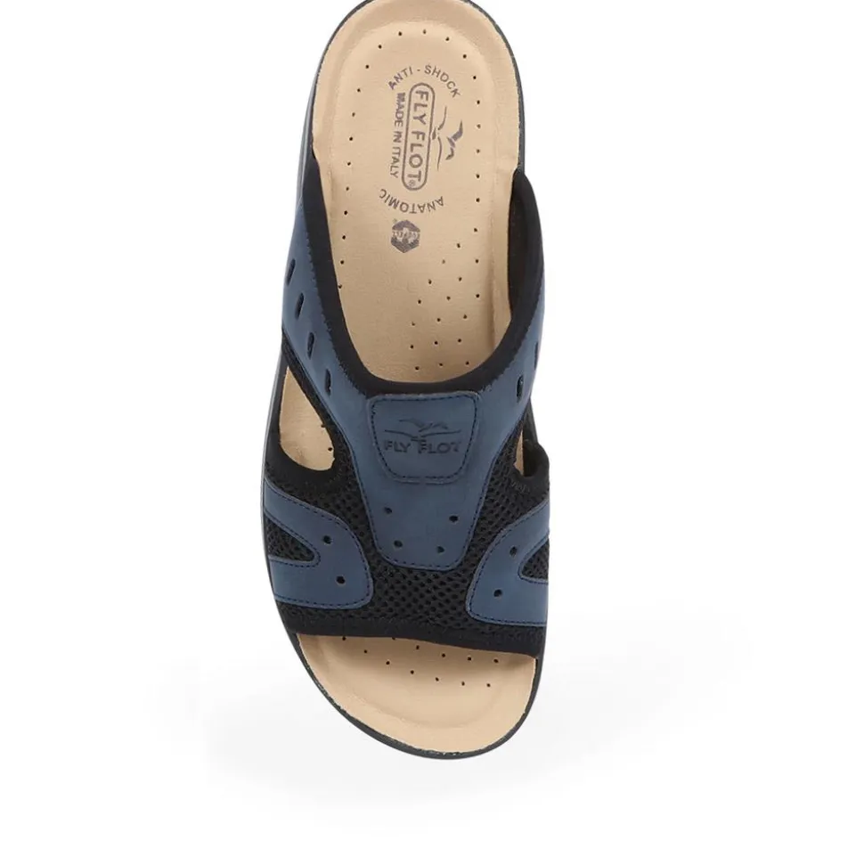 Fly Flot Slip On Mule Sandals - Navy