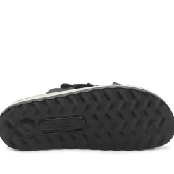Fly Flot Strappy Dual Buckle Slip On Sandals - Black