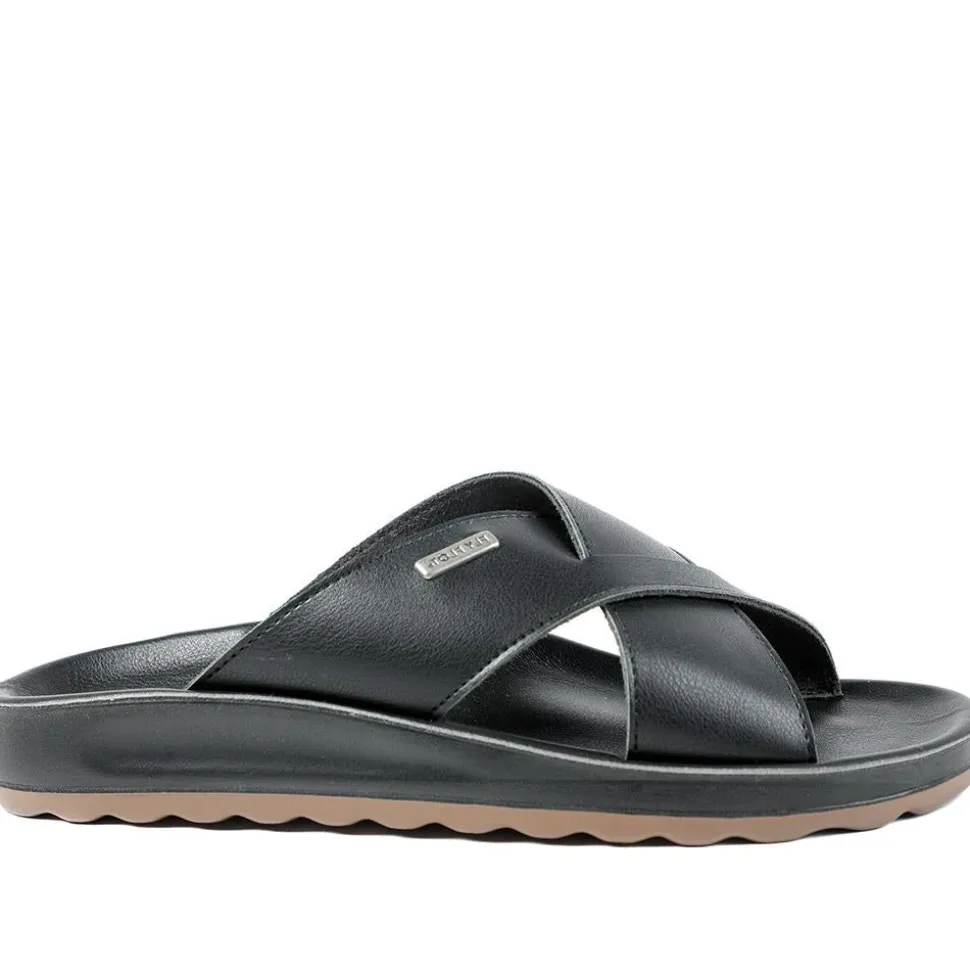 Fly Flot Strappy Slip On Sandals - Black