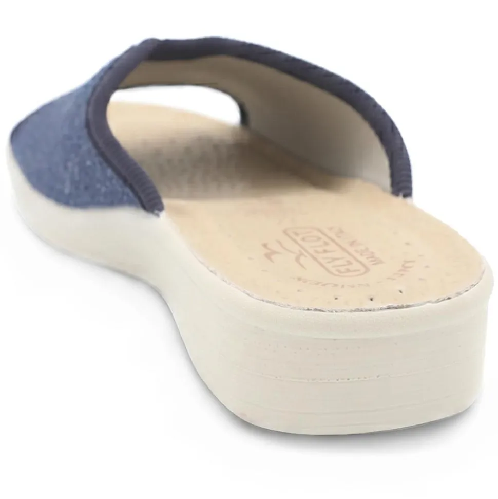 Fly Flot Stretch Fit Mule Sandals - Navy Shimmer