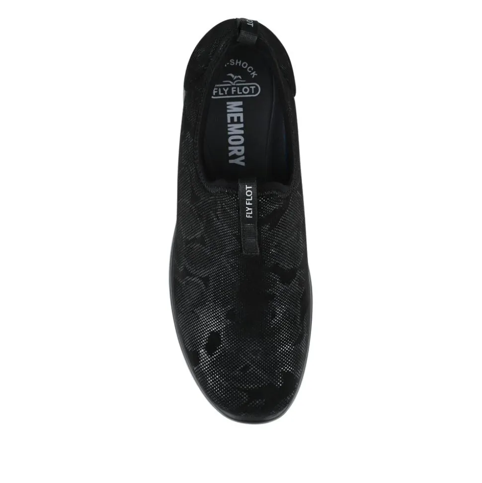 Fly Flot Stretch Fit Slip- On Shoes - Black