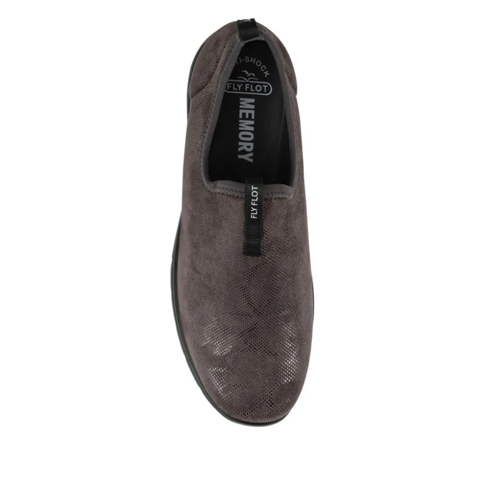 FlyFlot Stretch Fit Slip-On Shoes - Grey