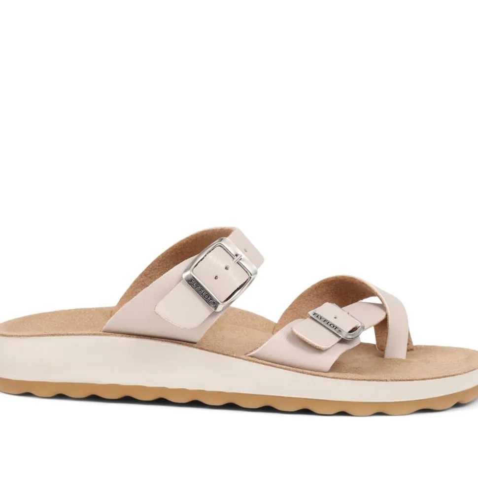 Fly Flot Toe Post Sandals - Beige