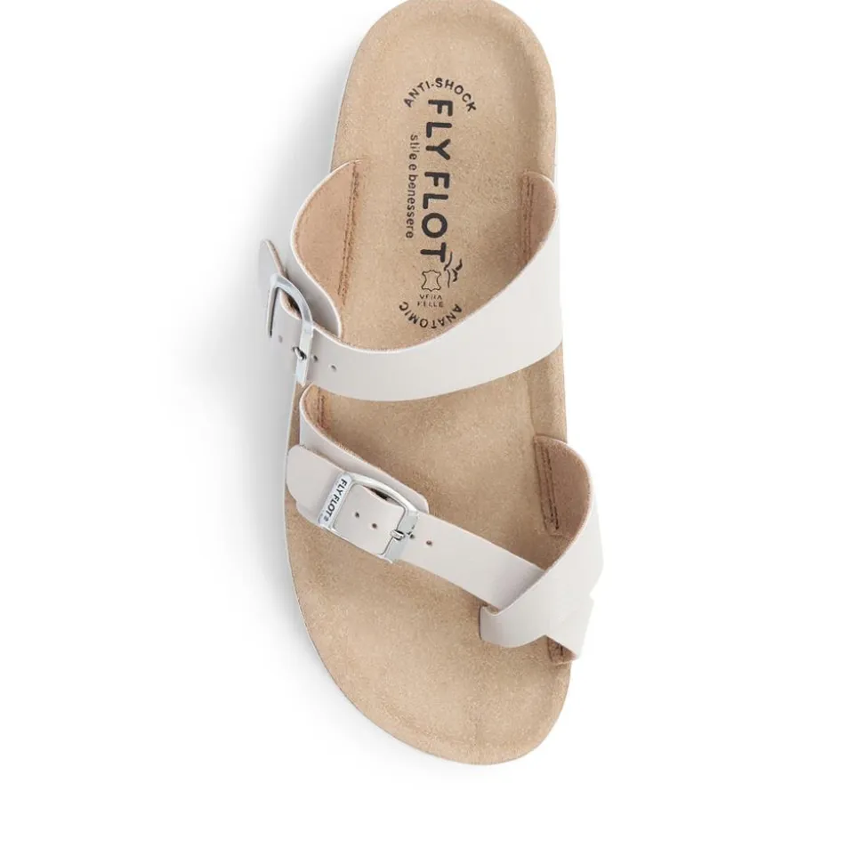 Fly Flot Toe Post Sandals - Beige