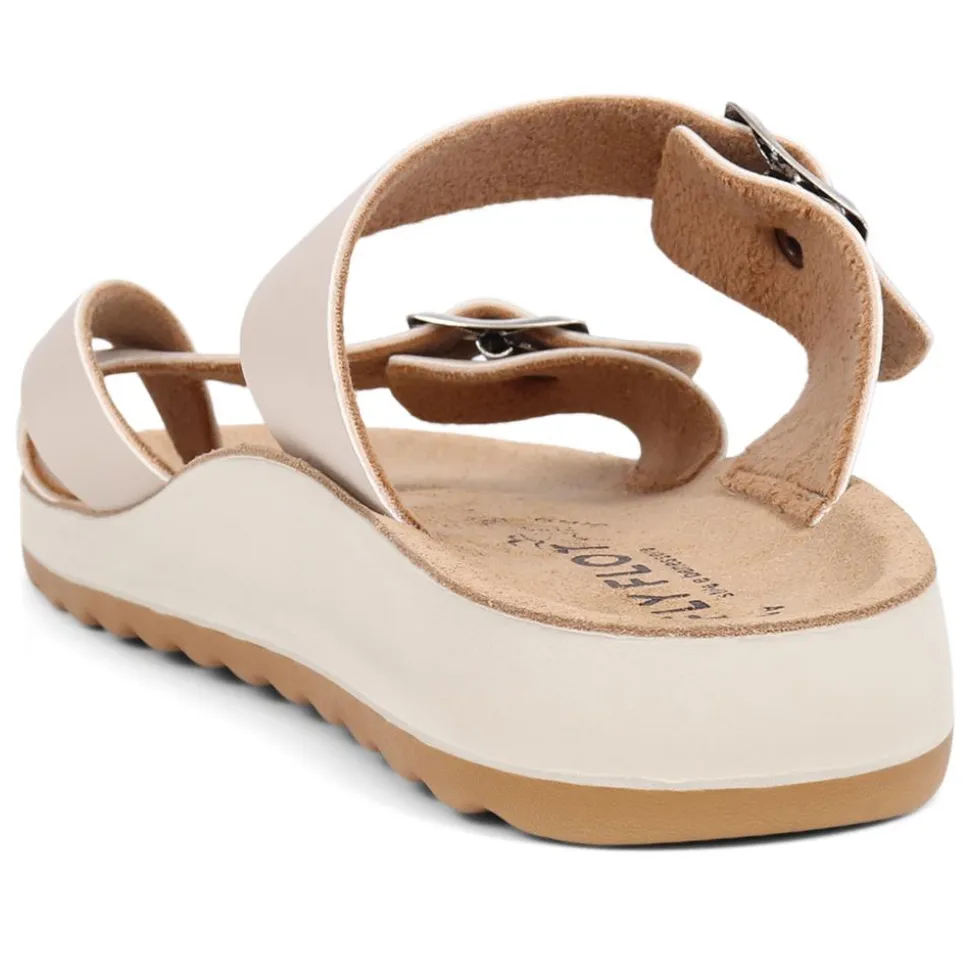 Fly Flot Toe Post Sandals - Beige