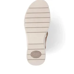 Fly Flot Touch Fasten Leather Sandals - Tan Multi