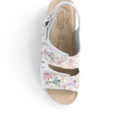 Fly Flot Touch Fasten Sandals - White Floral