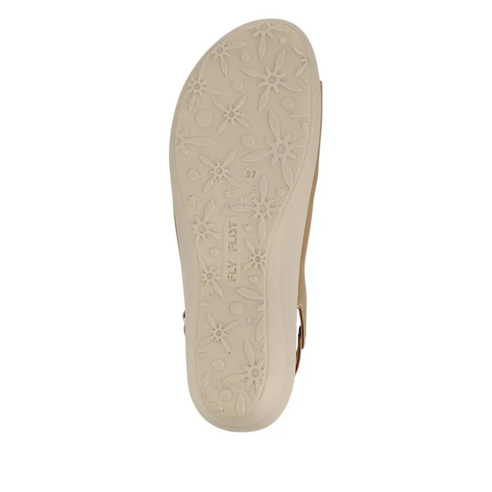 Fly Flot Triple Fasten Cushioning Sandals - Beige