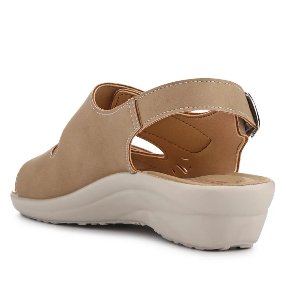 Fly Flot Triple Fasten Cushioning Sandals - Beige