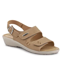 Fly Flot Triple Fasten Cushioning Sandals - Beige