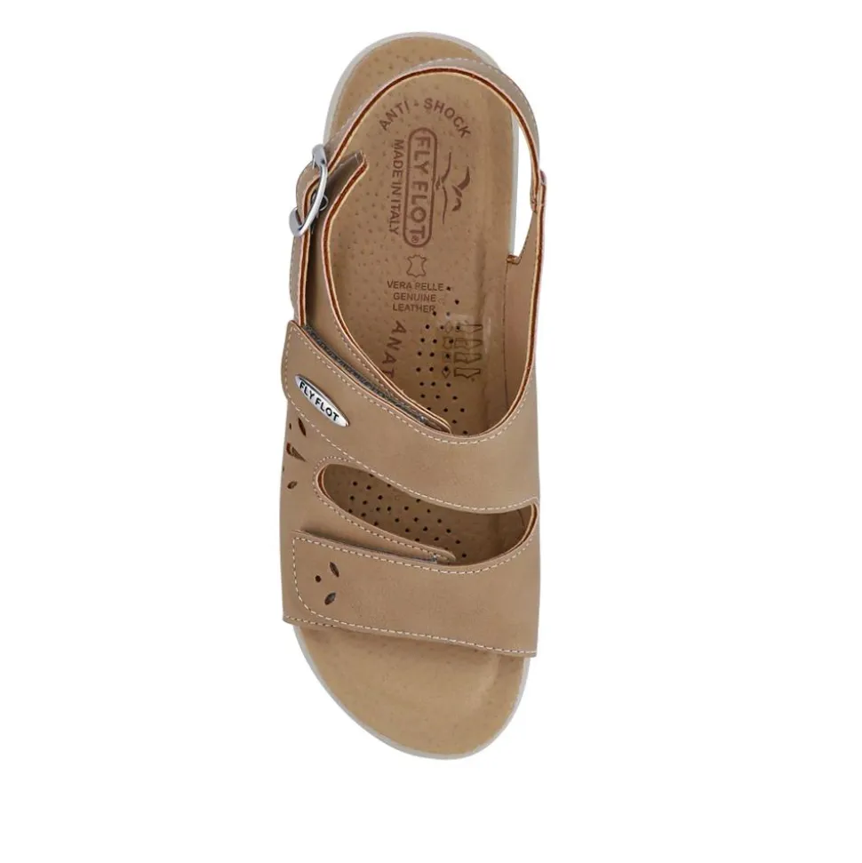 Fly Flot Triple Fasten Cushioning Sandals - Beige