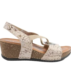 Fly Flot Wedge Heel Slingback Sandals - Beige