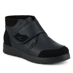 Fly Flot Wide Fit Adjustable Fastening Ankle Boots - Black