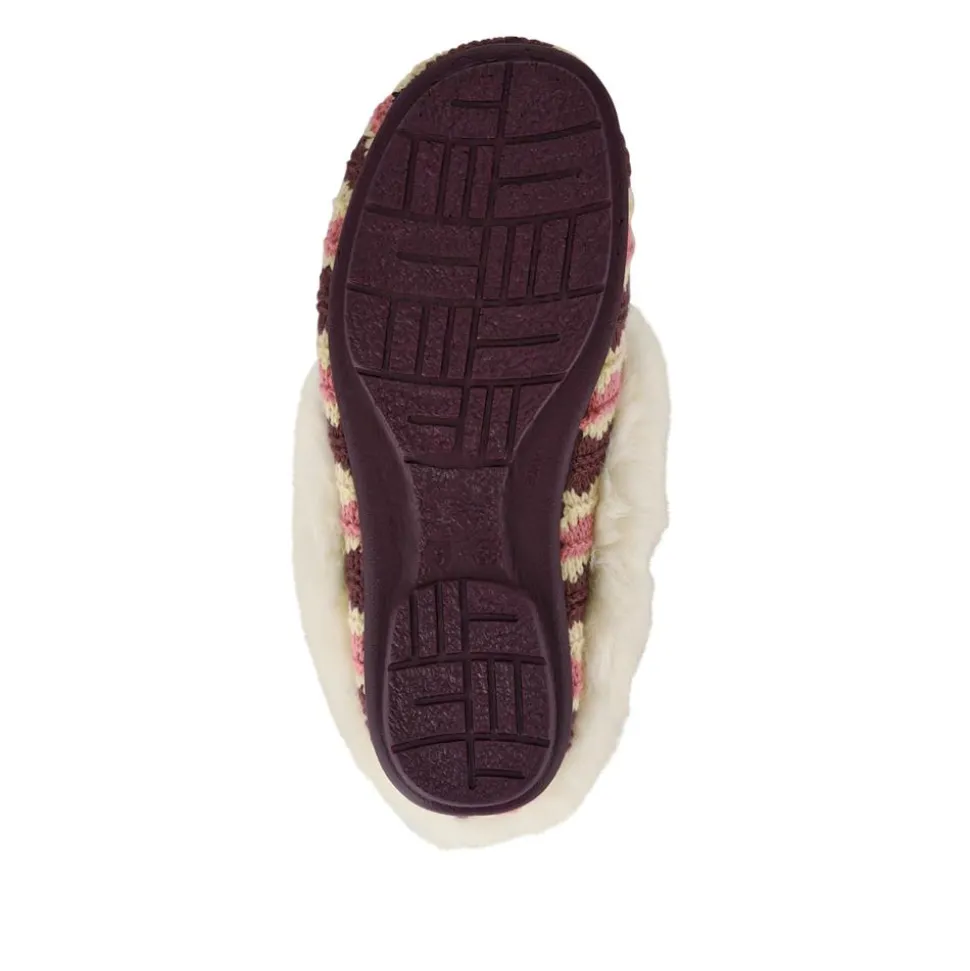 Franca Premium Faux-Fur-Lined Slippers - Purple Multi