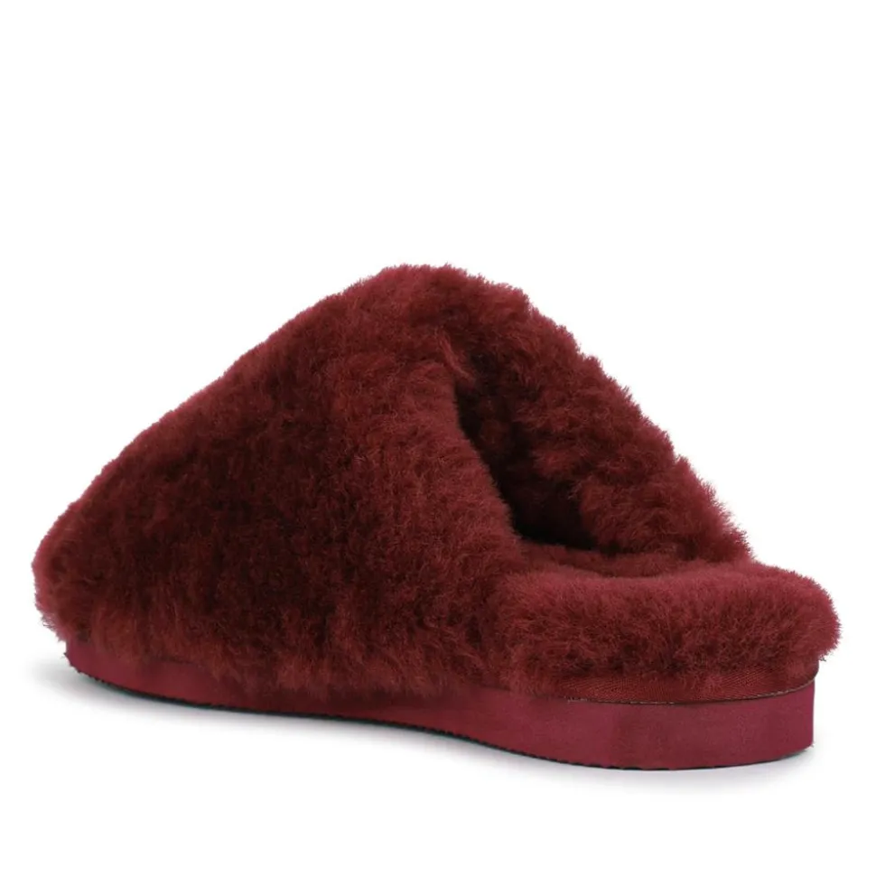 Freesia Sheepskin Slippers - Burgundy
