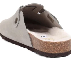 Freida Mules Slippers - Grey