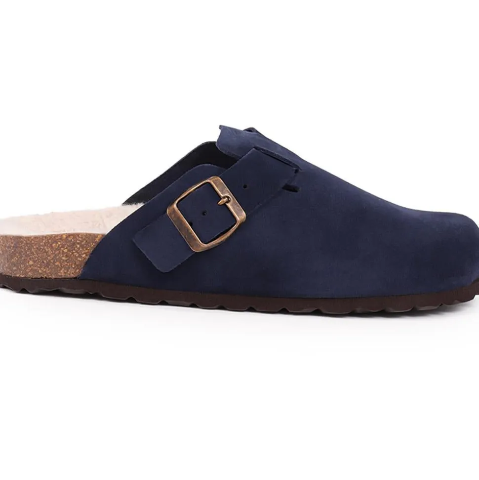 Freida Mules Slippers - Navy
