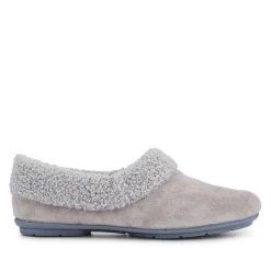 Frostie Suede Leather Full Slippers - Grey
