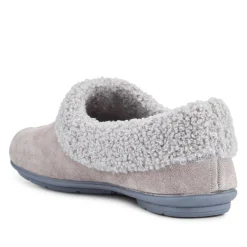 Frostie Suede Leather Full Slippers - Grey