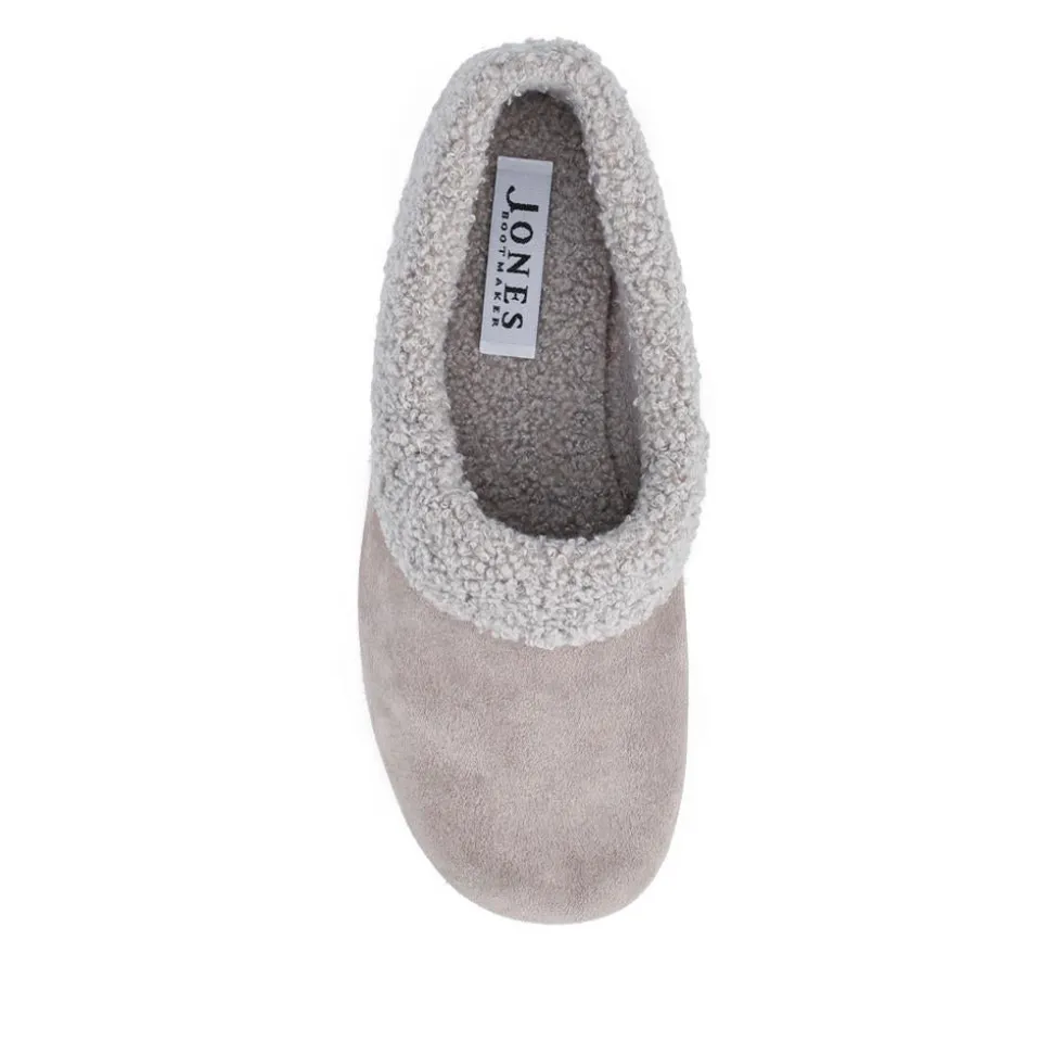 Frostie Suede Leather Full Slippers - Grey