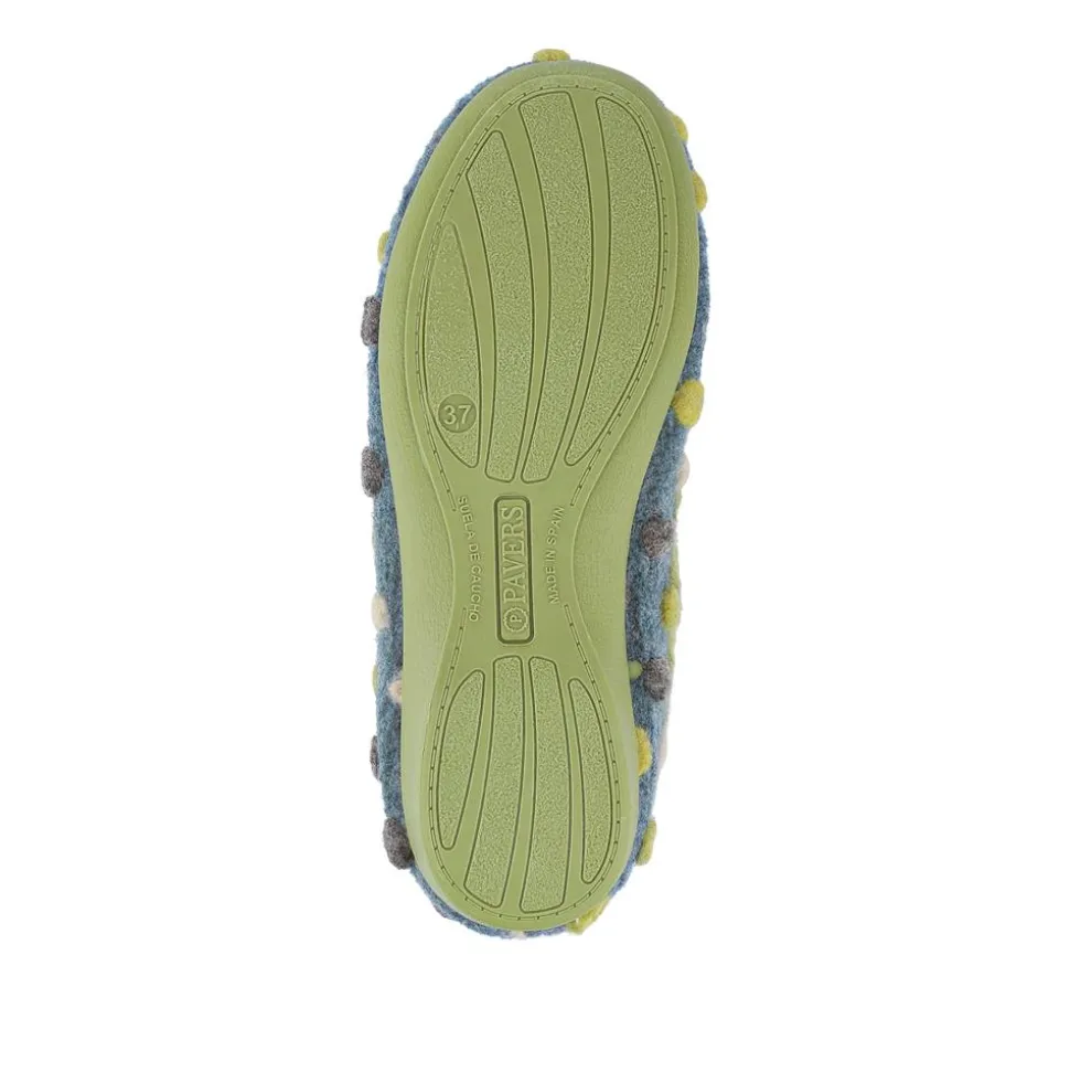 Full Slippers - Green Multi